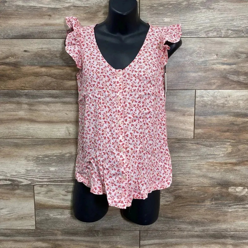 NEW The Nines by Hatch Floral Blouse sz XS Pink XS New