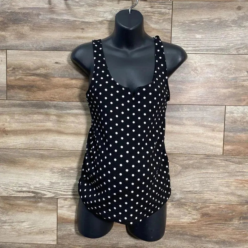 Shein Maternity Polka Dot Top sz Medium Black Medium Used