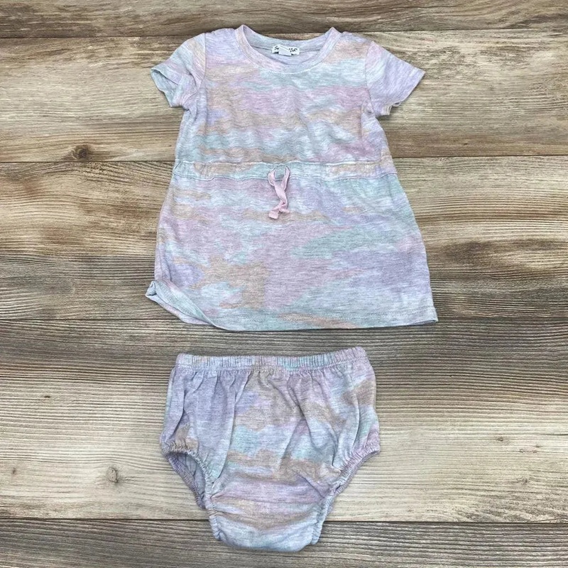 Splendid 2pc Dress & Bloomers sz 6-12m Grey 6-12M Used