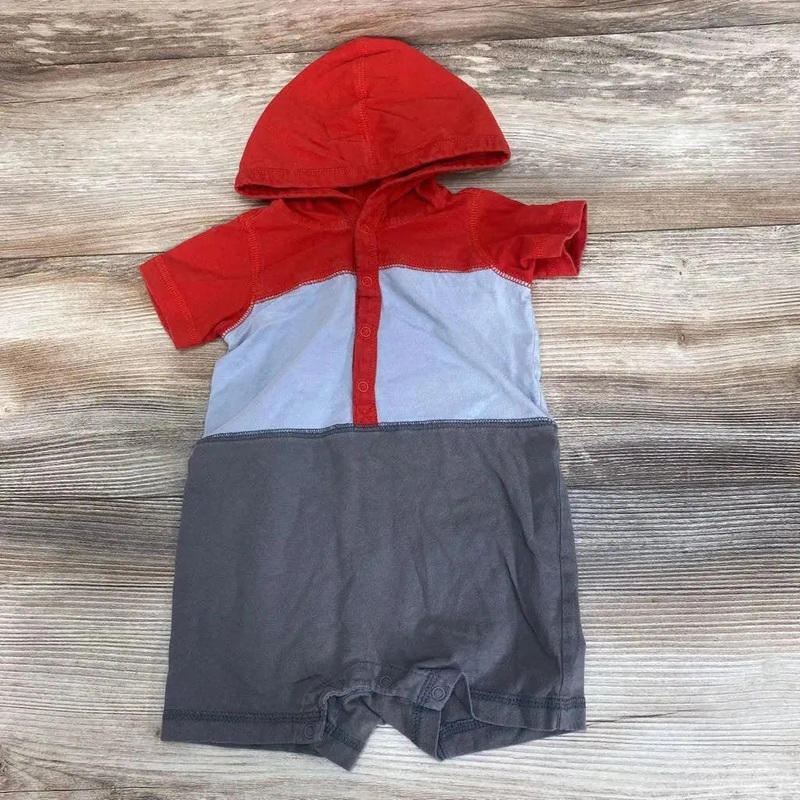 TEA Brand Hooded Colorblock Romper sz 3-6m Red 3-6m Used