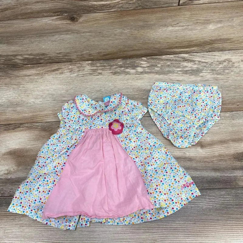 Tuc Tuc 2pc Peter Pan Collar Dress & Bloomers sz 6m White 6m Used