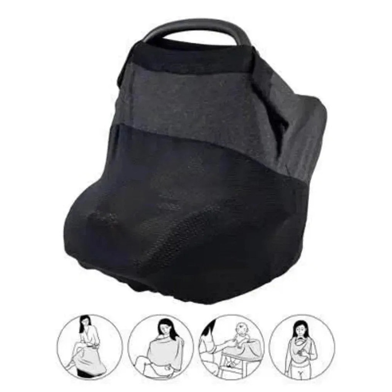 Boppy 4 And More Multi-Use Cover In Charcoal Grey Charcoal Gray Used