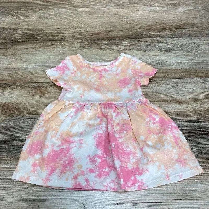 Cat & Jack Tie Dye A-Line Dress sz 18m Orange 18m Used
