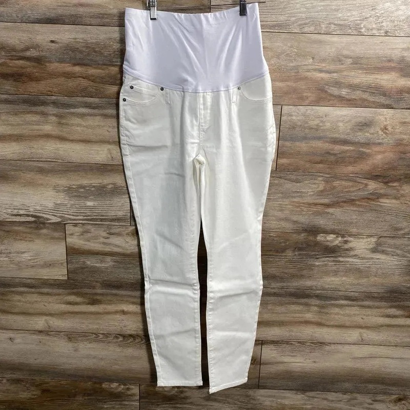 GapMaternity Full Panel Skinny Jeans sz Large White 32/14 Large New