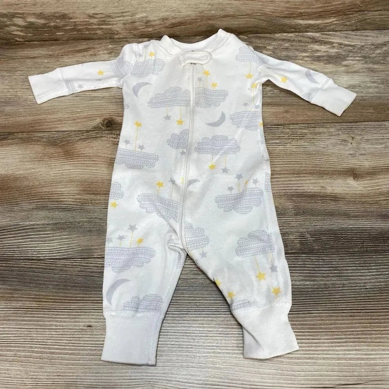 Hanna Andersson Cloud Footless Sleeper sz 0-3m White 0-3m Used