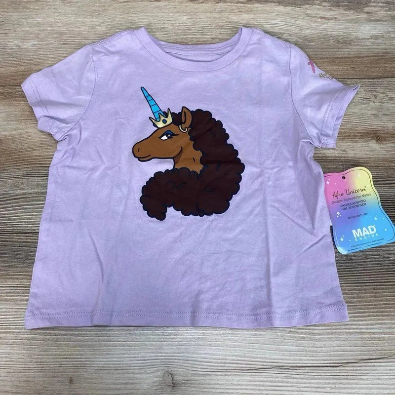 NEW Afro Unicorn Shirt sz 3T Purple 3T New