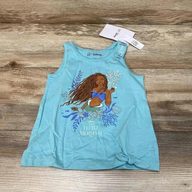 NEW Baby Gap x Disney Knot-Tie Graphic Tank Top sz 4T Aqua 4T New