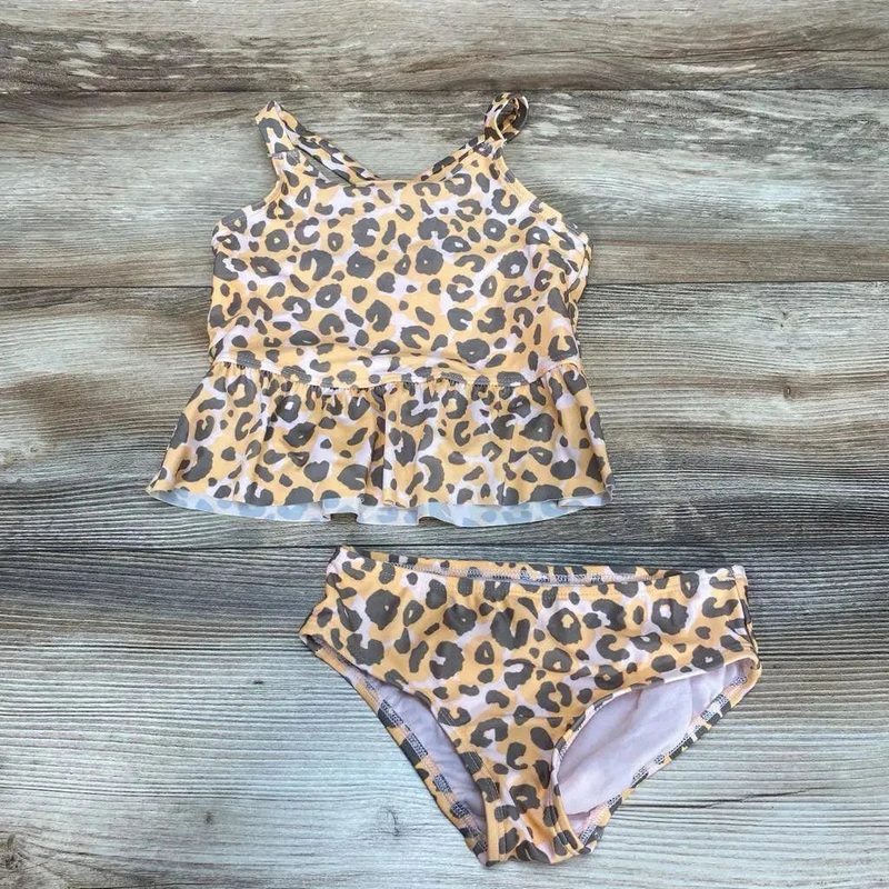 NEW Cat & Jack 2pc Leopard Print Tankini Set sz 5T Orange 5T New
