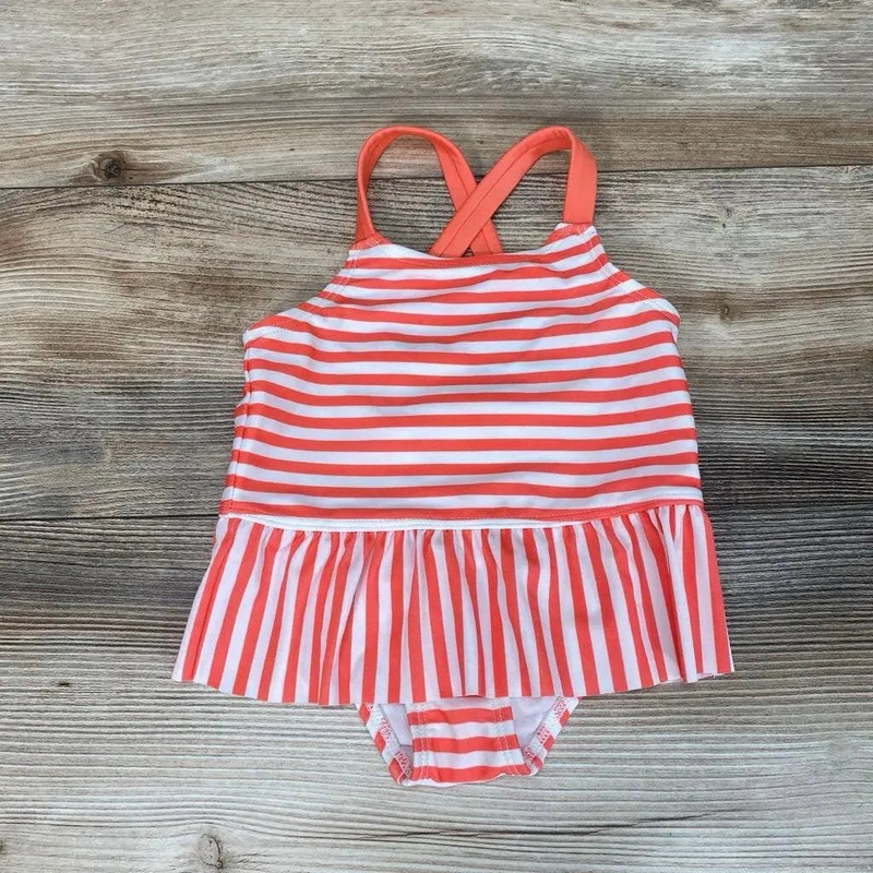 NEW Cat & Jack 2pc Striped Swimsuit sz 2T Pink 2T New