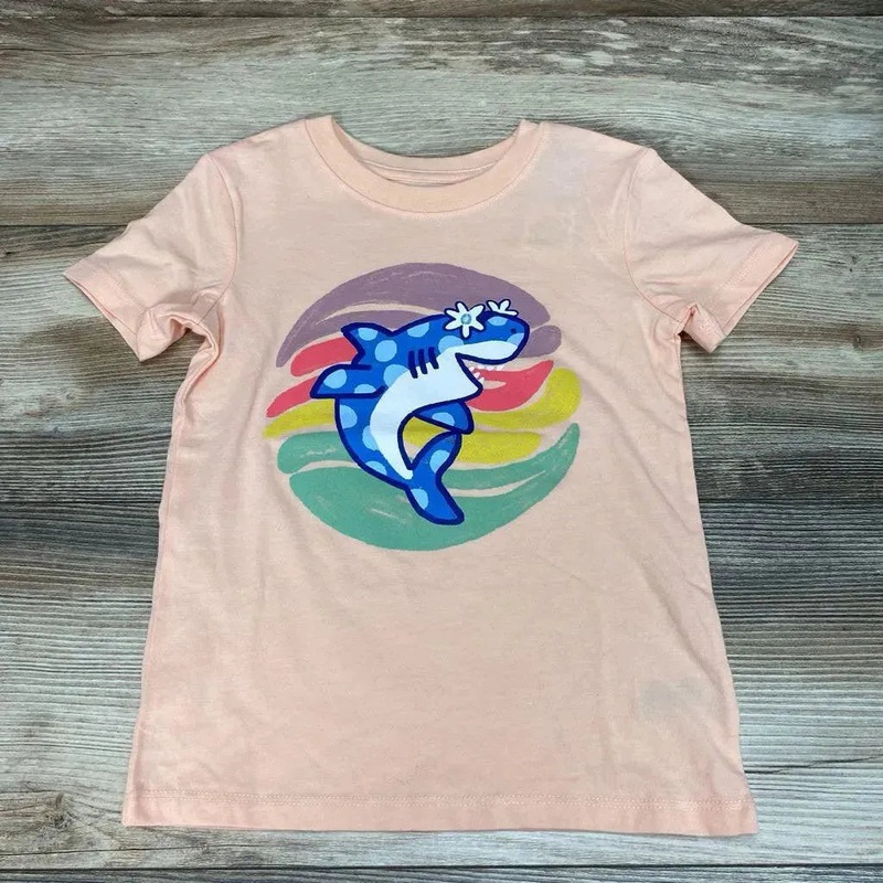 NEW Cat & Jack Shark Shirt sz 4T Peach 4T New