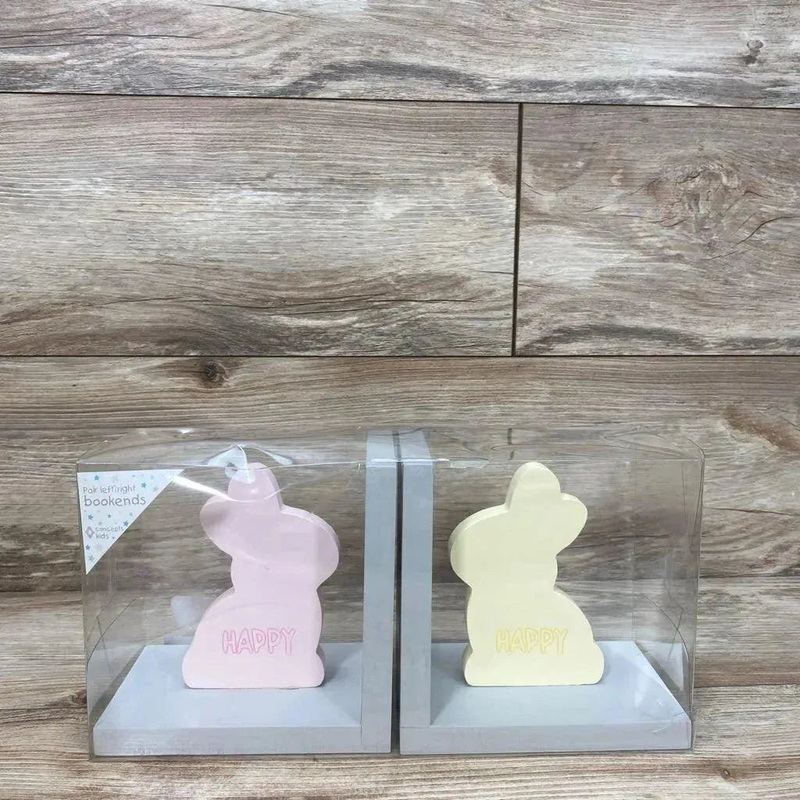 NEW Concepts Kids Pair Bookends Pink/Yellow New