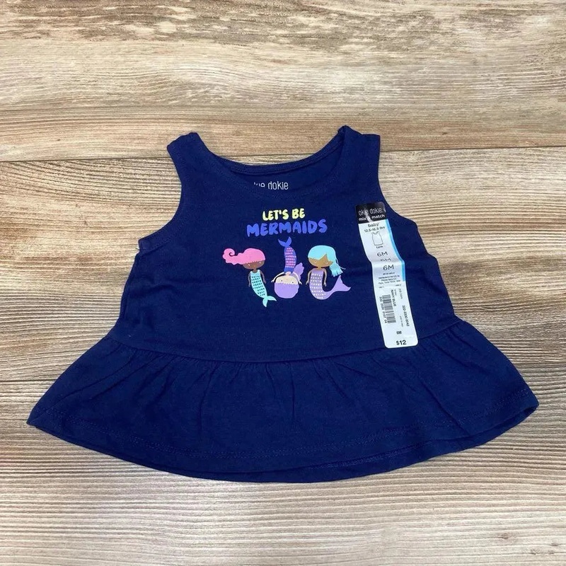 NEW Okie Dokie Mermaid Tank Top sz 6m Navy 6m New