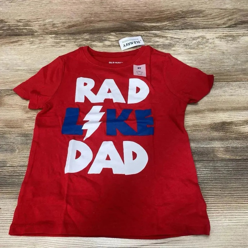 NEW Old Navy Rad Like Dad Shirt sz 5T Red 5T New