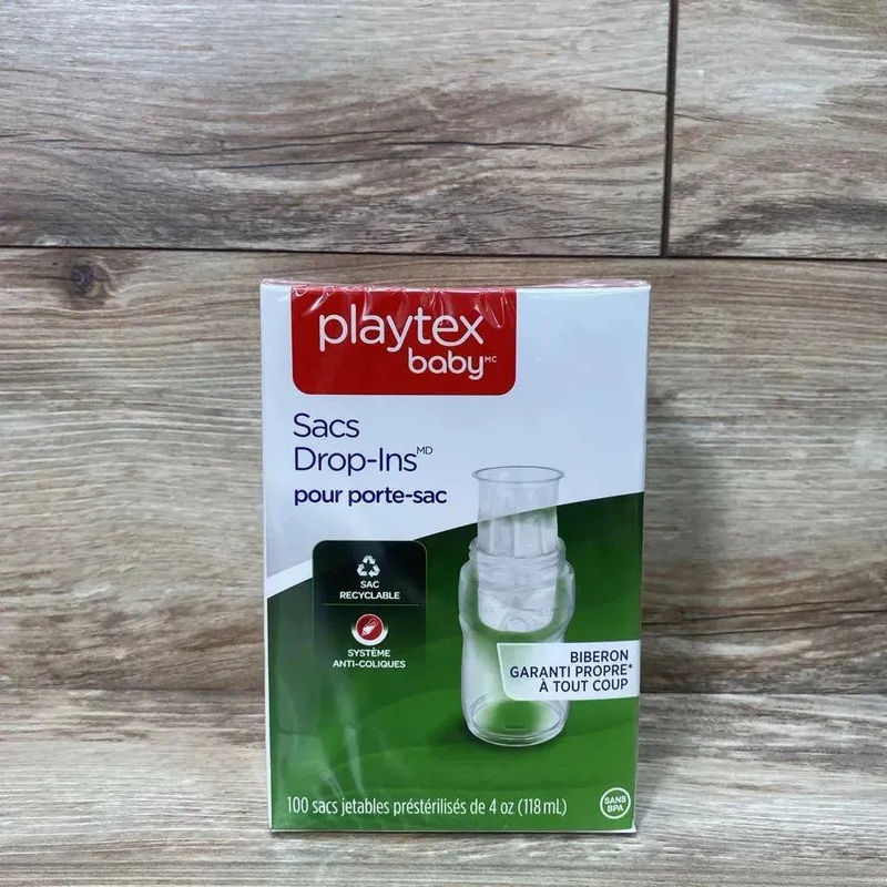 NEW Playtex Baby Nurser Drop-Ins Liners 100ct. 4oz New