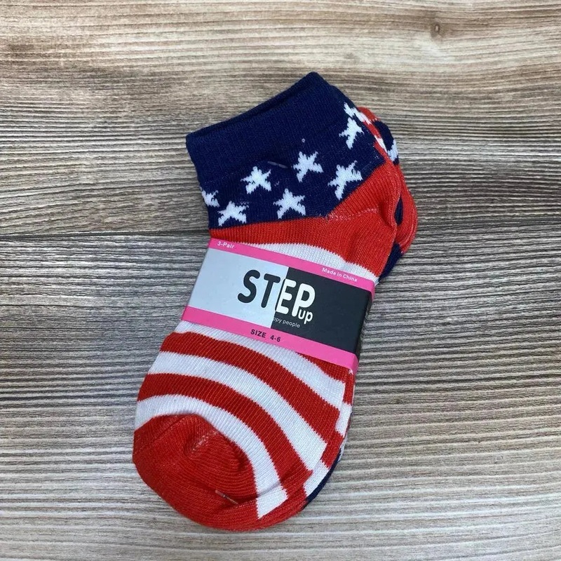 NEW Step Up Socks 3Pk sz 4-6 Multi 4-6 New