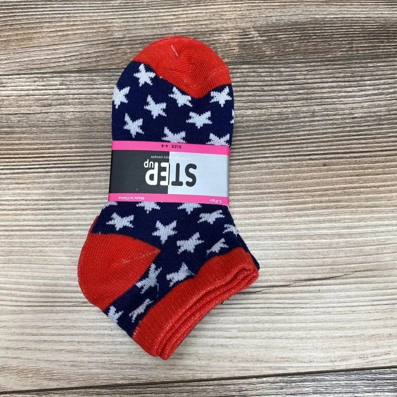 NEW Step Up Socks 3Pk sz 4-6 White 4-6 New