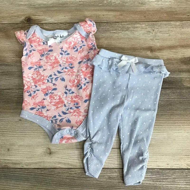 Nicole Miller 2Pc Floral Outfit sz 3-6M Pink 3-6m Used