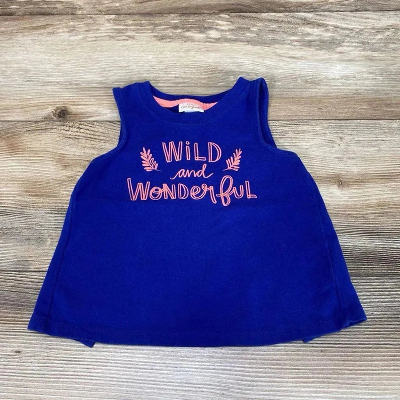 Cat & Jack Wild and Wonderful Tank Top sz 18m Blue 18m Used