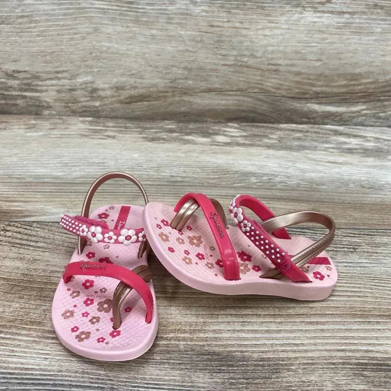 Ipanema Floral Sandals sz 5c Pink 5c Used