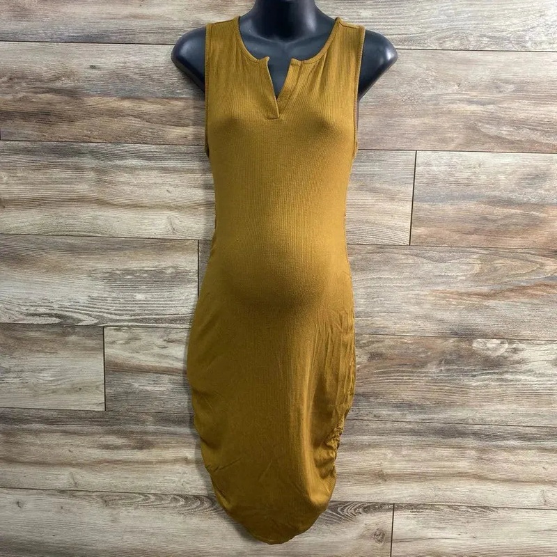 Isabel Maternity Tank Bodycon Dress sz Small Brown Small Used
