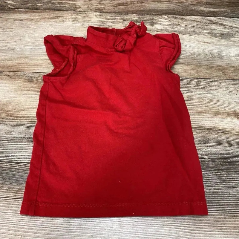 Janie & Jack Ruffle Sleeve Bow Top sz 4T Red 4T Used