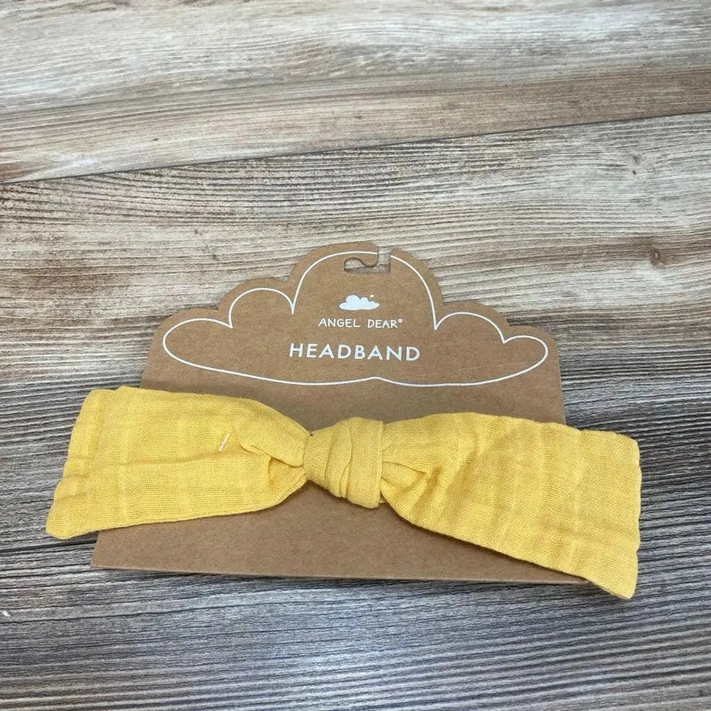 NEW Angel Dear Organic Solid Headband Yellow Yellow 12-24m New