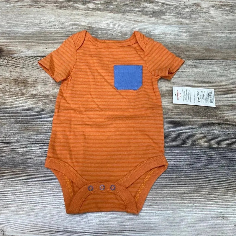 NEW Cat & Jack Striped Bodysuit sz 0-3m Orange 0-3m New
