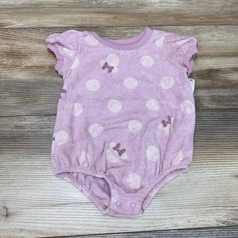 NEW Disney Baby Minnie Mouse Terry Romper sz 0-3m Purple 0-3m New