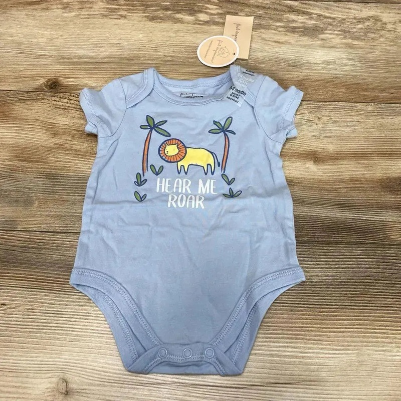 NEW First Impressions Hear Me Roar Bodysuit sz 0-3m Blue 0-3m New