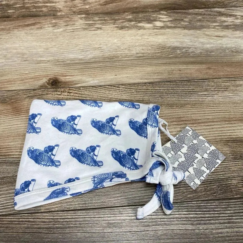 NEW Kate Quinn Organic Elf Hat Blue Parrot sz 6-12m White 6-12m New