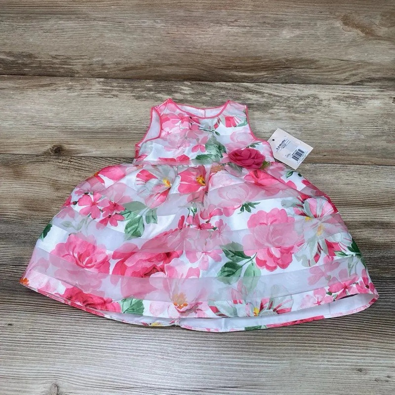 NEW Mia & Mimi 2pc Floral Dress & Bloomers sz 6-9m Pink 6-9M New