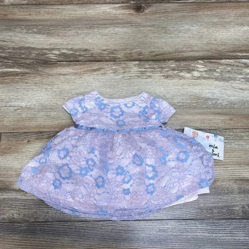 NEW Mia & Mimi 2pc Lace Dress & Bloomer sz Newborn Pink NB New