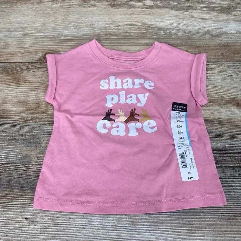 NEW Okie Dokie Share Play Care Shirt sz 6m Pink 6m New