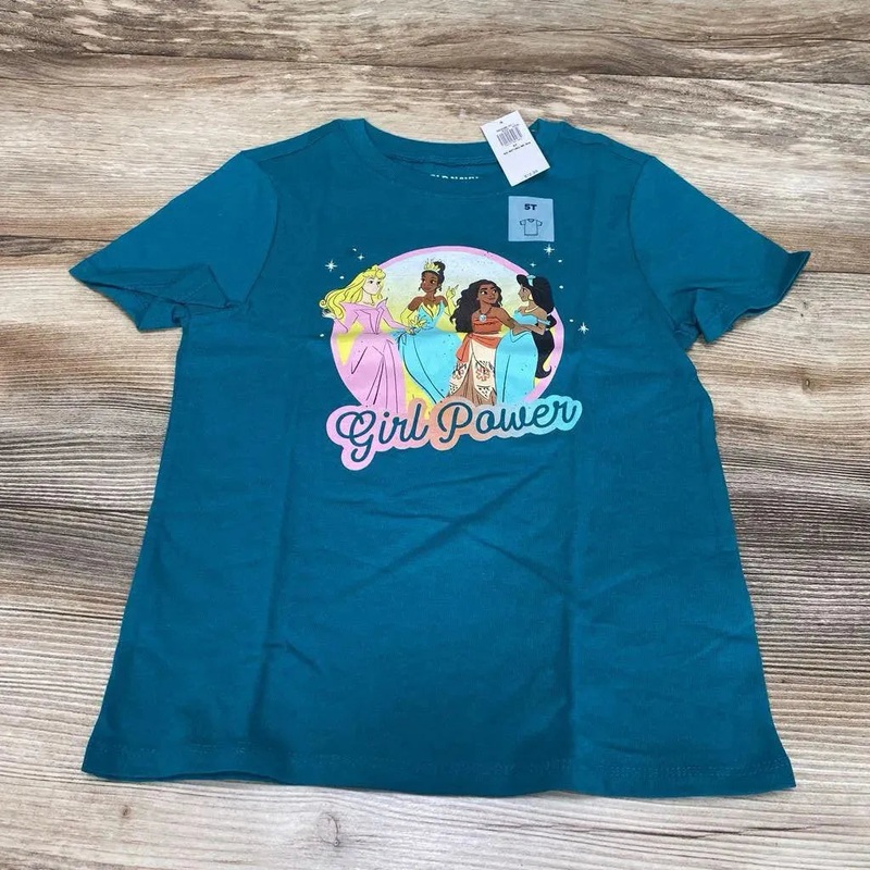 NEW Old Navy Disney “Girl Power” Graphic T-Shirt sz 5T Teal 5T New