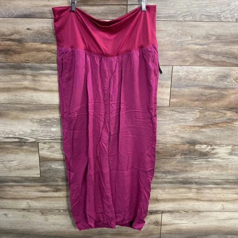 NEW Old Navy Maternity Fold Over Wide Leg Pants sz Large Berry Large New
