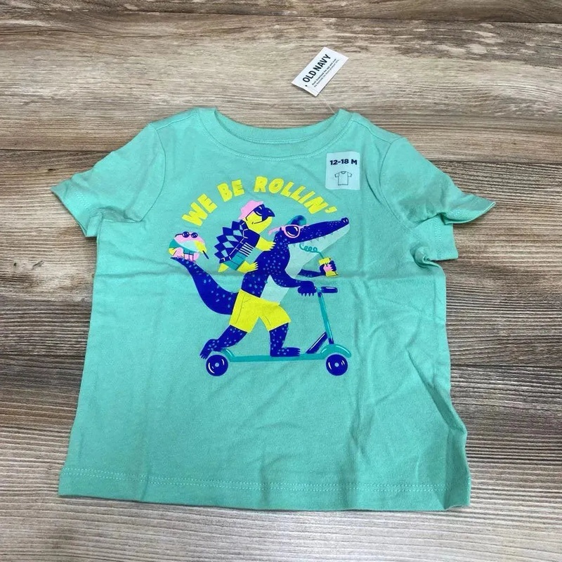 NEW Old Navy We Be Rollin’ Shirt sz 12-18m Green 12-18m New