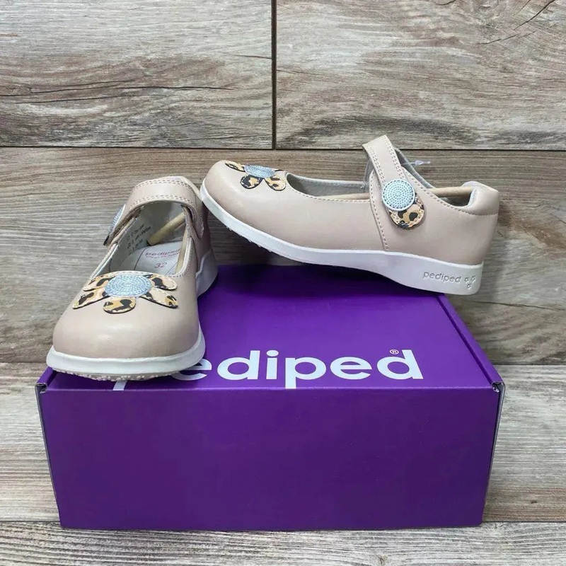 NEW Pediped Flex Chole Leopard Mary Janes sz 1Y Gold 1Y New