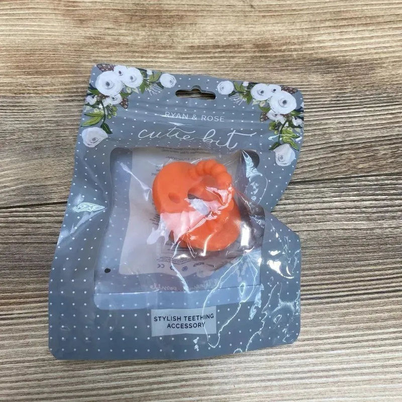 NEW Ryan & Rose Cutie Bit Double Sided Teether Orange 0m+ New