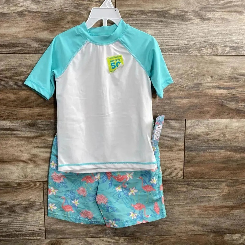 NEW Tommy Bahama 2pc Rashguard & Swim Trunks sz 4T Blue 4T New