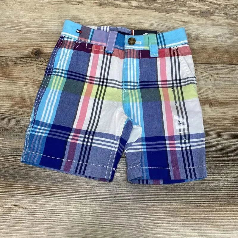 NEW Tommy Hilfiger Plaid Shorts sz 2T Blue 2T New