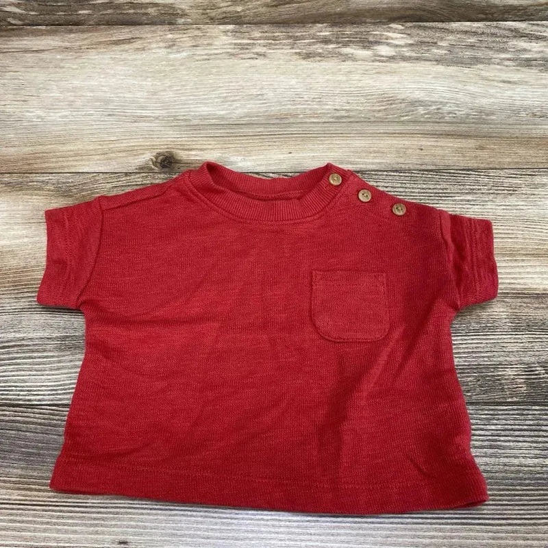 Old Navy Pocket Shirt sz 0-3m Red 0-3m Used
