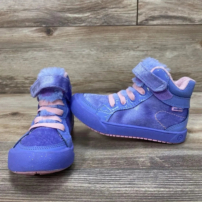 Pediped Flex Logan Perriwinkle High Top Sneakers sz 9-9.5c Purple 9-9.5c Used