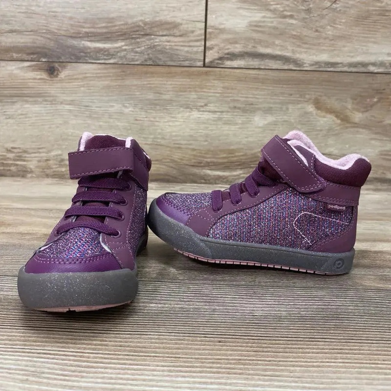Pediped Flex Logan Raspberry High Top Sneakers sz 8.5c Berry 8.5c Used