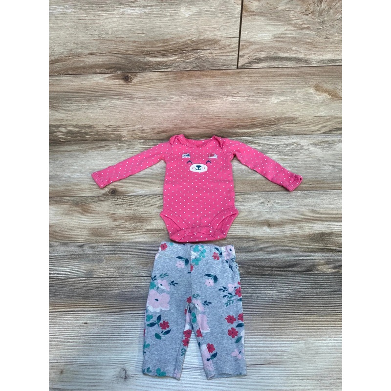 Carter’s 2pc LS Polka Dot Bodysuit & Pants Pink sz Newborn