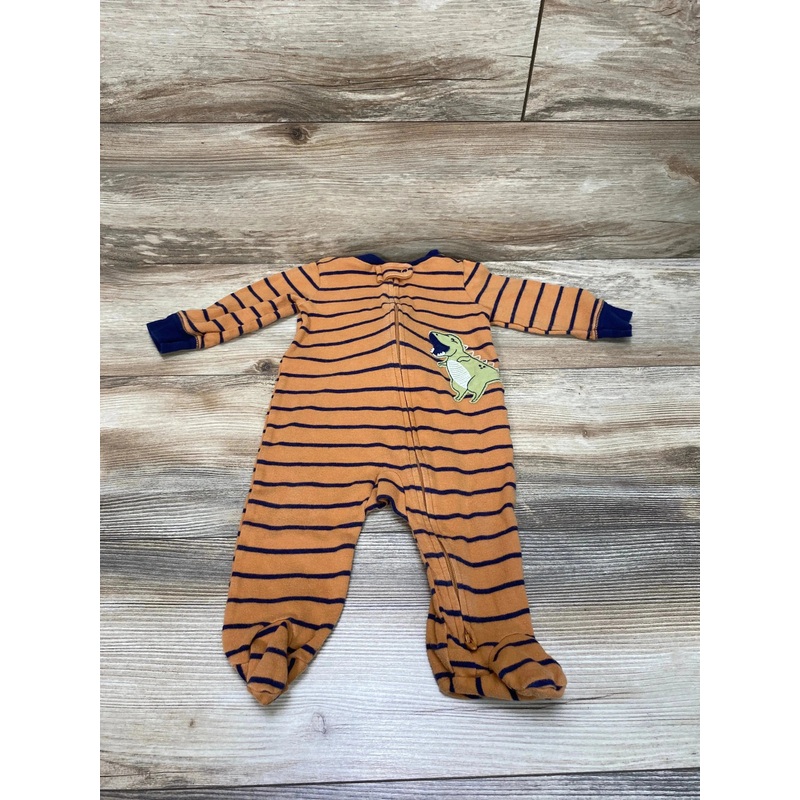 Carter’s Striped Dino Sleeper Brown sz 6m