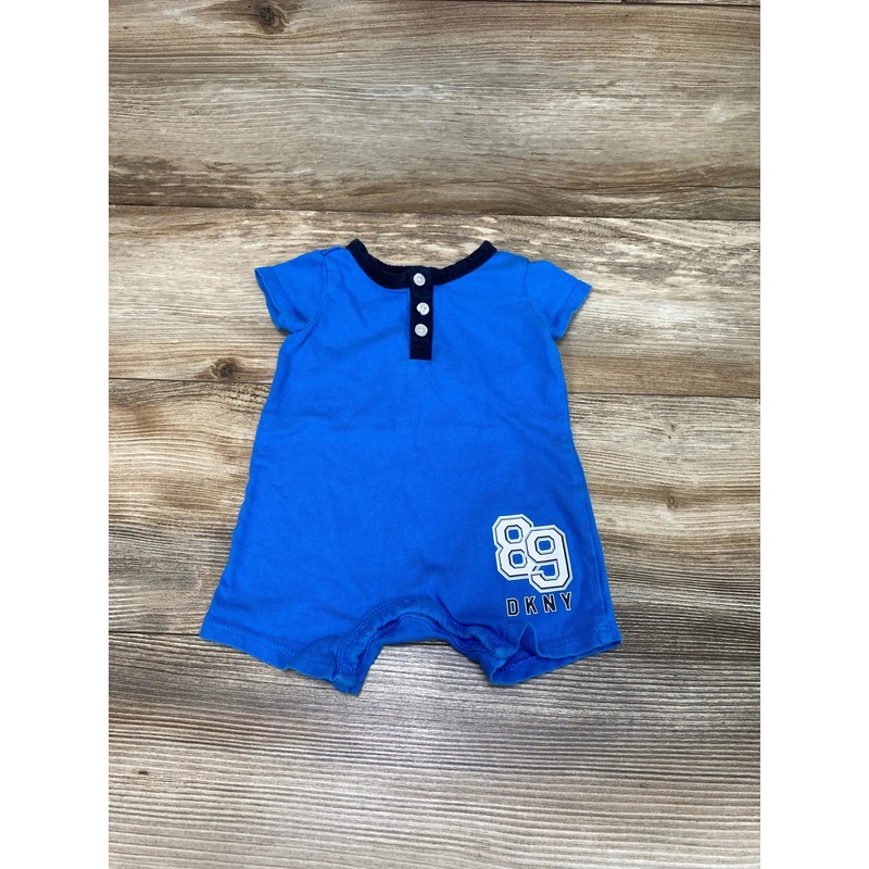 DKNY Henley Shortie Romper Blue sz 0-3m