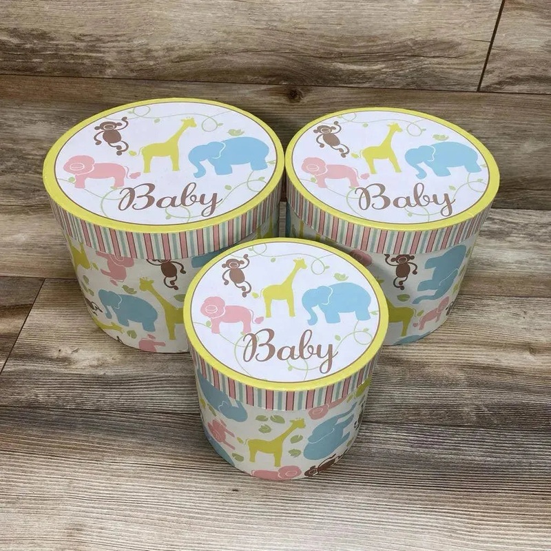 Enchante Baby Round Nesting Storage Trunks 3pc Used