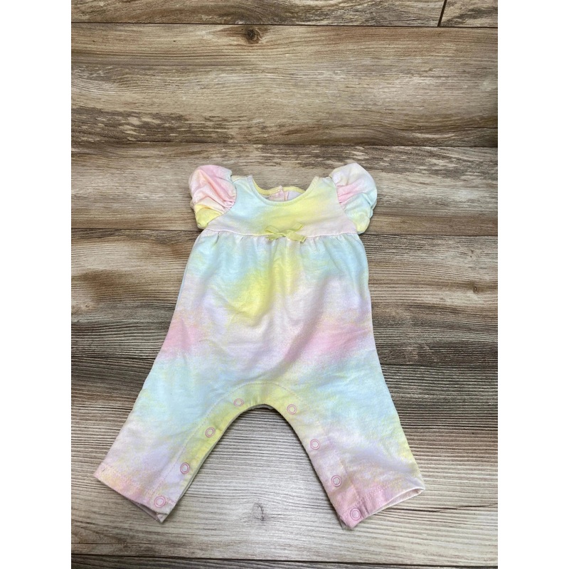 First Impressions Tie-Dye Romper Yellow sz 0-3m