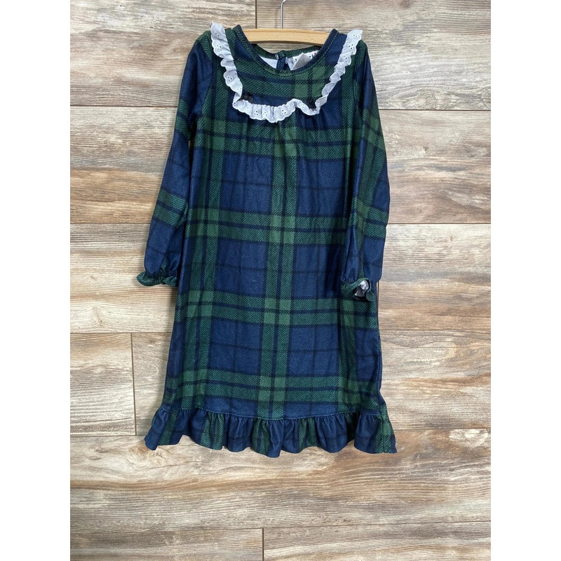Komar Kids Plaid Granny Gown Green sz 4T