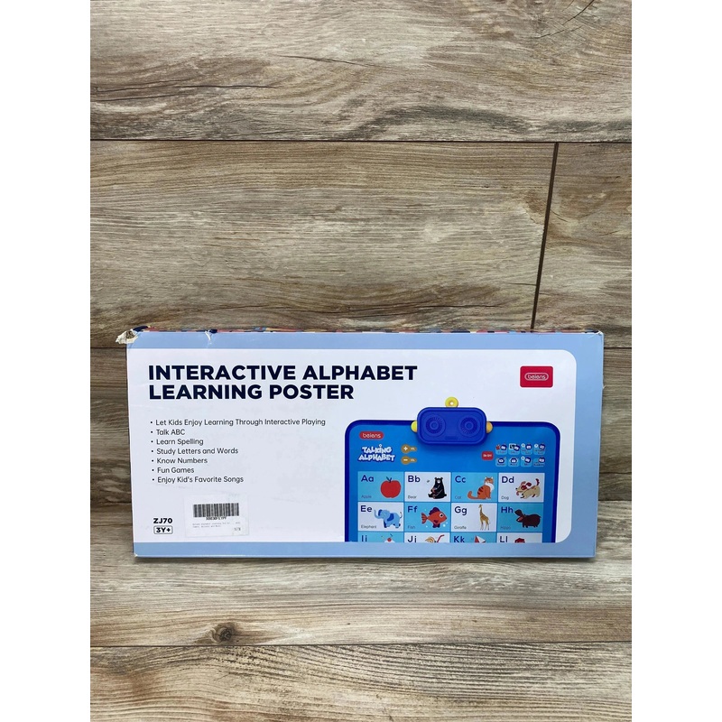 NEW Beiens Interactive Alphabet Learning Poster Blue